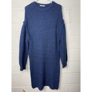 JW Anderson Womens Chunky Knit Dress Removable Long Sleeve Wool Dress Large